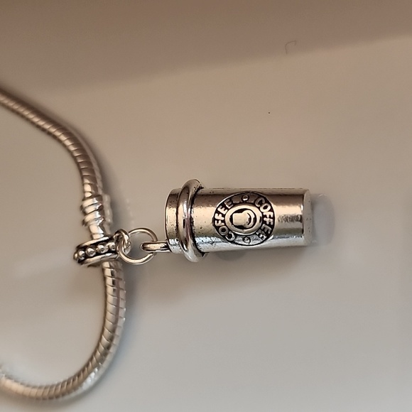 Coffee Cup  Charm for European Style Bracelets Fits Pandora Systems - Picture 2 of 6